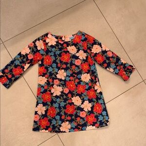 Draper James Kids Floral Dress - Navy and Coral